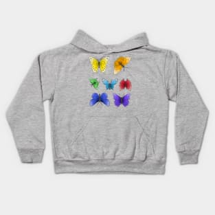 Rainbow Butterflies Kids Hoodie